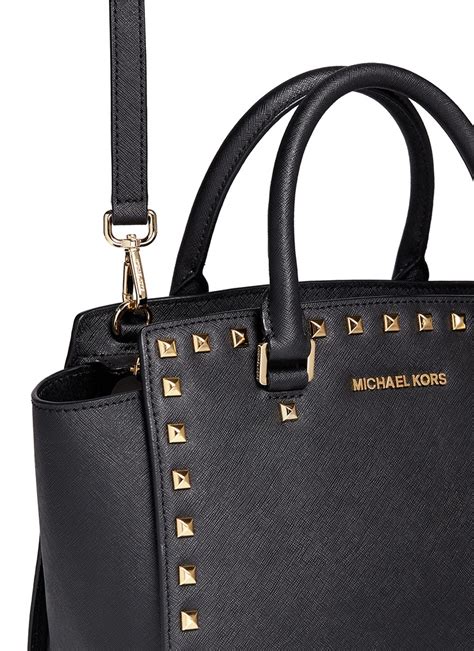 michael kors studded selma medium bag|michael kors selma handbags.